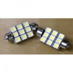 sufitka 39mm bílá 9x 3-chip power smd LED bílá 5500K