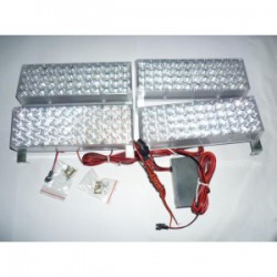 Obří 3 mode strobo 4 x panel - 48led