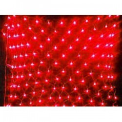 LED síť - vánoční dekorace - červená - 120x LED diody - vánoční 