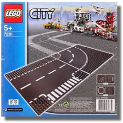 LEGO CITY 7281 Křižovatka ve tvaru T a zatáčky