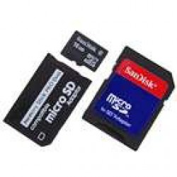 Sandisk MicroSD 16 GB + 2 adaptéry