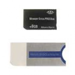 Memory Stick Pro Duo s MS adaptérem, 4 nebo 8 GB