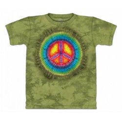 Tričko se znakem hippies - PEACE TIE DYE