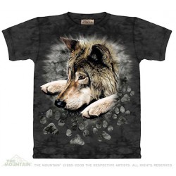 Tričko s vlkem-WOLF IN DYE PAW