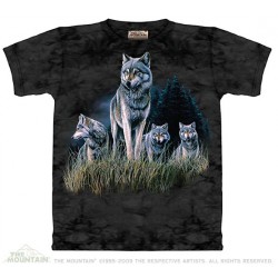 Tričko s vlkem-WOLVES IN GRASS