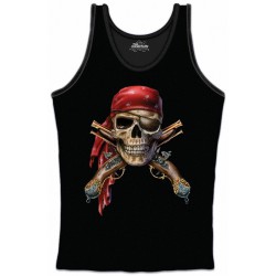 Dámské tílko s piráty-SKULL & CROSS MUSKETS TOP