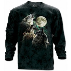 Mikina s vlkem-THREE WOLF MOON LS