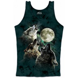 Dámské tílko s vlkem-THREE WOLF MOON TOP