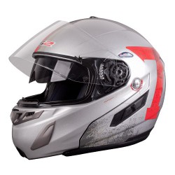 Silniční odklápěcí helma LS2 FF369 Delta edition, gloss silver