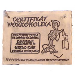 Plaketa Workoholika