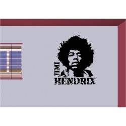 Jimi Hendrix (samolepka na zeď)