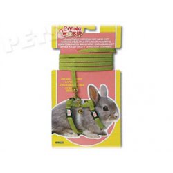 Postroj + vodítko pro zakrslé králíky zelený - 1ks