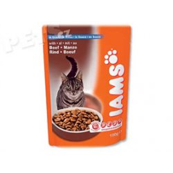 Iams Cat Adult Beef kapsička - 100g