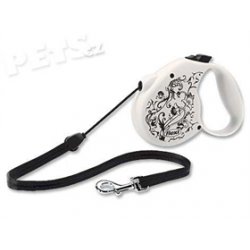 Vodítko Flexi Black & White S / M Ornament - 1ks