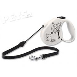 Vodítko Flexi Black & White S / M Dog - 1ks