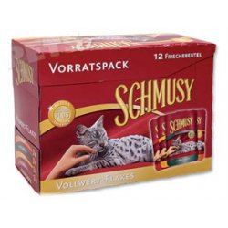 Kapsičky Schmusy Flakes 12 x 100 g multipack - 12ks