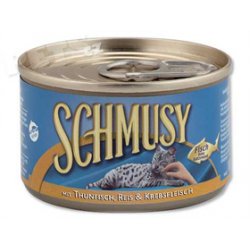 Konzerva Schmusy tuňák + krab + rýže - 100g