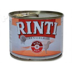 Konzerva Rinti Sensible hovězí + rýže - 185g