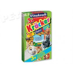 Kracker Rabbit Honey + Popcorn + Active Vitakraft - 3ks