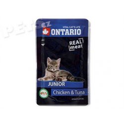 ONTARIO kapsička Junior Chicken Tuna - 80g