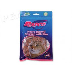 Pochoutka Rasco srdíčka z kuřecího masa a rýže - 80g