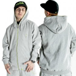 DADA - mikina - Piping Hoody - h.grey-sharp green