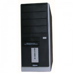 Eurocase Midi MDL5470, PFC/350W/12cm, USB, 4x5,25", Black Silver - skříň