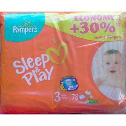 Pampers Sleep and Play č. 3, 4-9 kg, 78ks