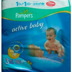 Pampers Active Baby MIDI 96ks