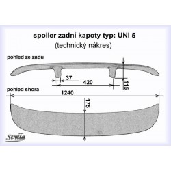 Křídlo UNI 5 /123cm