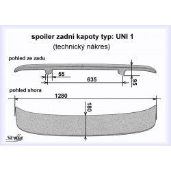 Křídlo UNI 1 /128cm