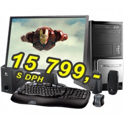 Gamer 3 s LCD monitorem 22" Herní PC sestava + digitální TV tuner