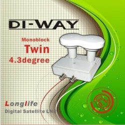 LNB TWIN MONO DIWAY 0,1dB