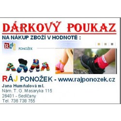 Dárkový poukaz z RÁJE PONOŽEK