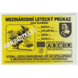 MEZINÁRODNÍ LETECKÝ PRŮKAZ NA KOŠTĚ (recesní průkazka nejen pr)