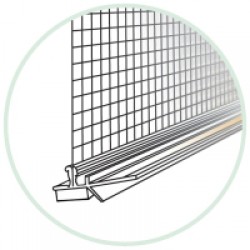 Začišťovací okenní profil s tkaninou a krycí lamelou
