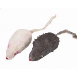 Myš velká šedá pískací 8 cm