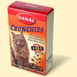 SANAL Crunchies  (SANAL Crunchies křupavé kousíčky losos/kuře/)