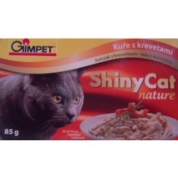 GIMPET-SHINY CAT NATURE kuře + krevety 85g