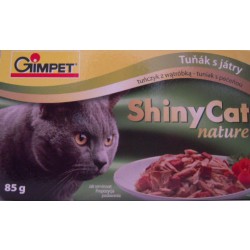 GIMPET-SHINY CAT NATURE tuňák + játra 85g