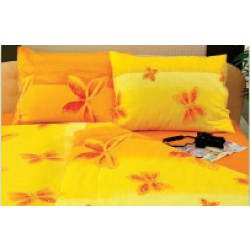 Povlečení na 2 postele Motýl (žluté s motýlky)
