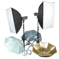 Walimex PRO 200/200 Studioset+softboxy