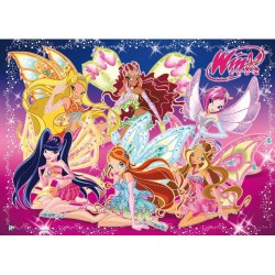 PUZZEL WINX GLITTER-104 dílků (CLEMENTONI-DINO)