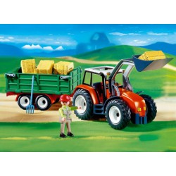 PLAYMOBIL-VELKÝ TRAKTOR S PŘÍVĚSEM (PLAYMOBIL)