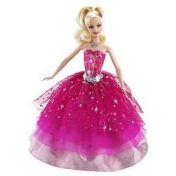 BARBIE SE SVÍTÍCÍMI ŠATY  (MATTEL)