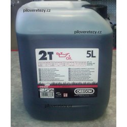 Polosyntetický olej Oregon 2T 5 litrů z (zelený)