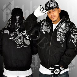 Hoodboy bandana style winterjacket black