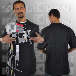 Karl kani art deco glass t-shirt black