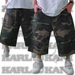 Karl Kani Jeans camou bermuda army