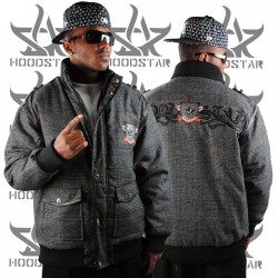 HOOD STAR KARO JACKET GREY/BLACK